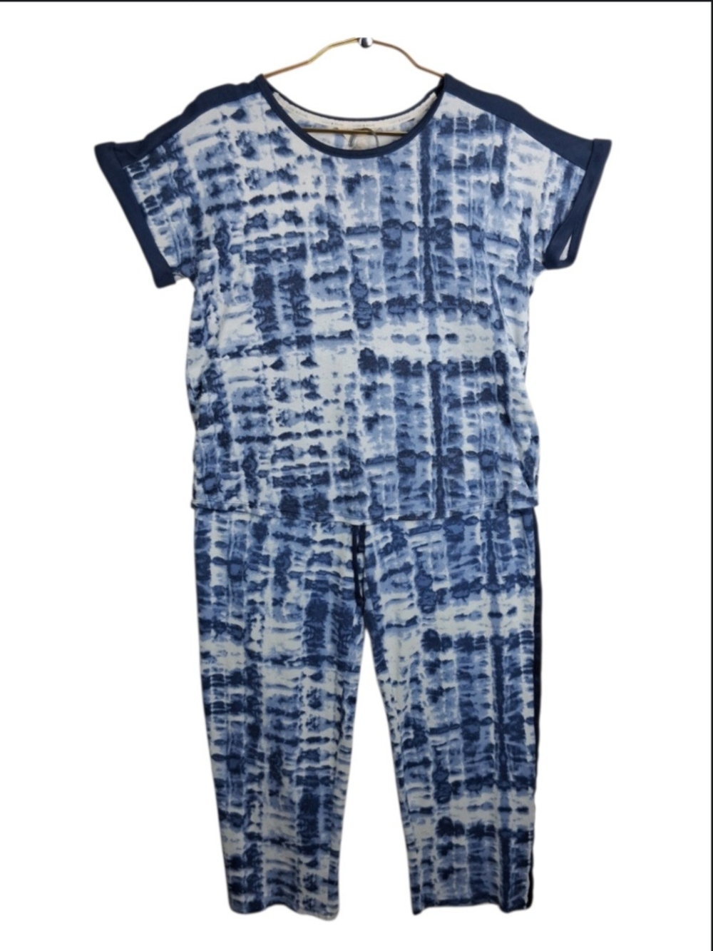 Lucky Brand Blue Tie-Dye Pajama Set